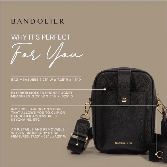 Bandolier Black Crossbody Bag - Picture 8 of 10